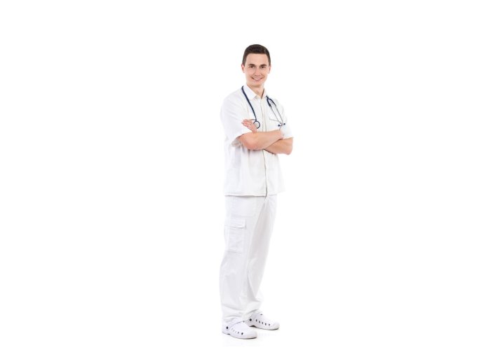 Men’s White Scrub Set