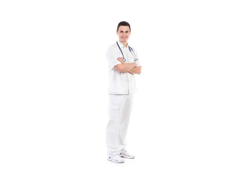 Men’s White Scrub Set