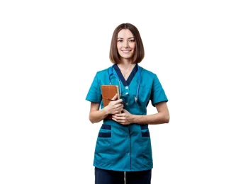 Women’s 5-Pocket V-neck Fashion Scrub Top